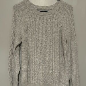 GAP Light Gray Cable Knit Women's Sweater